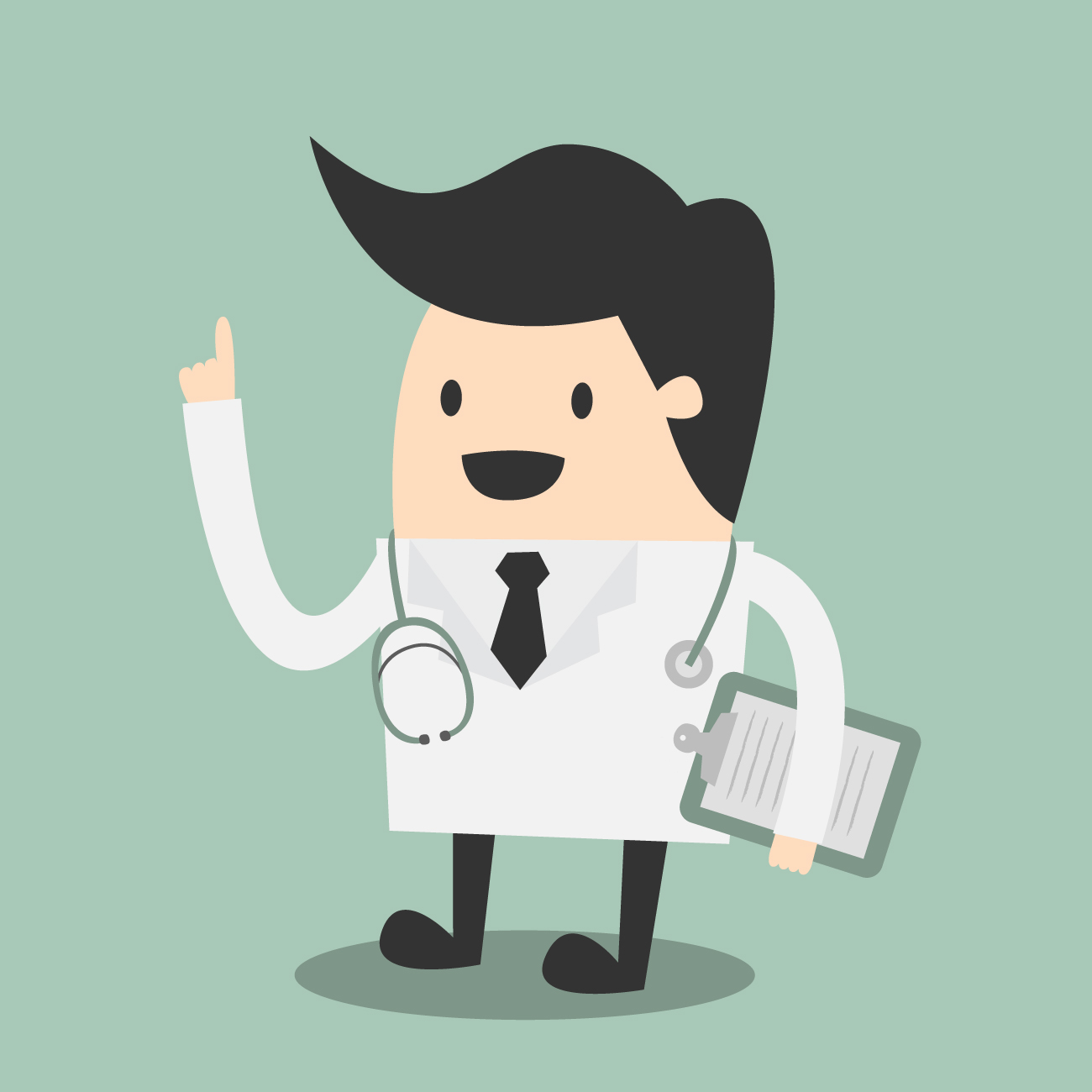 Doctor reviewing a patient file to document injury damages