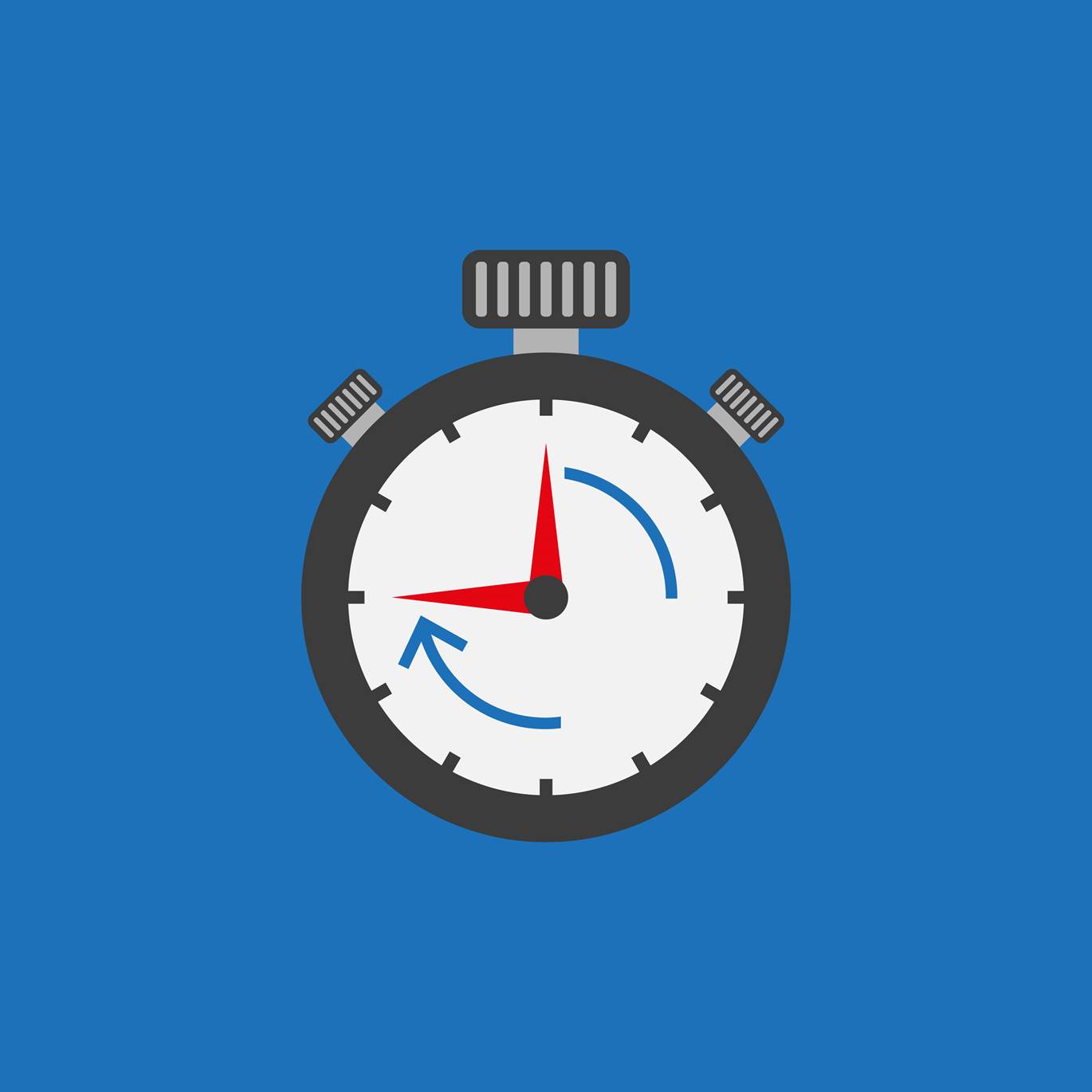 Stopwatch representing the time it takes to receive a funding advance